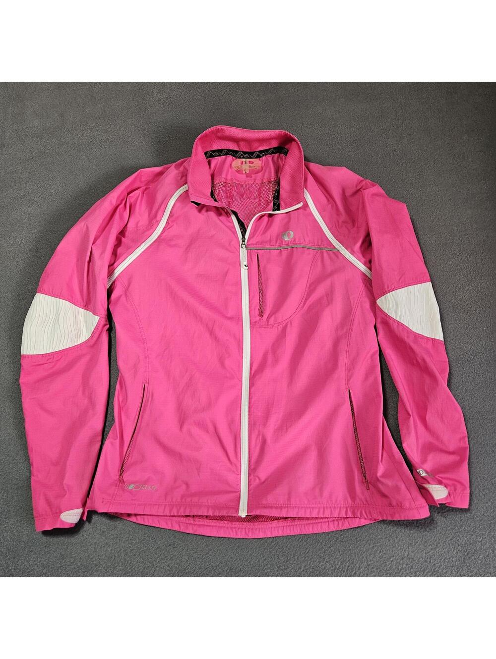 Pearl Izumi Women's L Pink Elite Series Cycling Jacket Lightweight Full Zip Pink